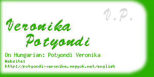 veronika potyondi business card